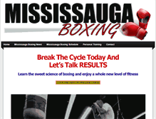 Tablet Screenshot of mississaugaboxing.com